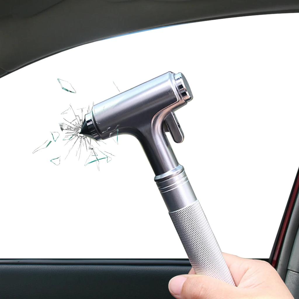 Car Safety Hammer Car Emergency Escape Tool with Seatbelt Cutter Automotive Aluminum Alloy Window Glass Breaker for Vehicle