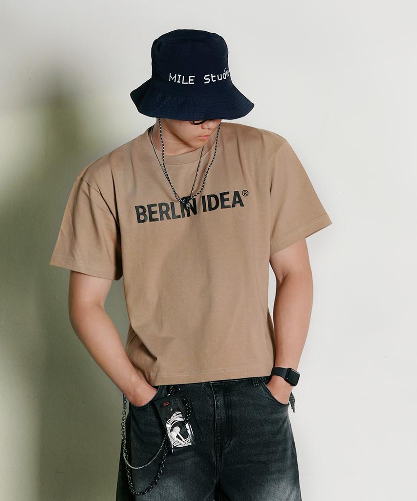 Deomail Berlin Idea Garments Укороченная футболка с круглым вырезом_Глубокий бежевый