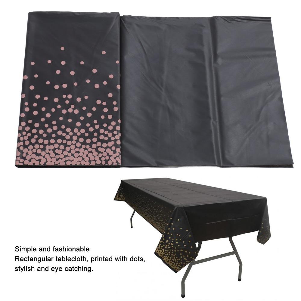 3pcs Dot Plastic Tablecloth Oil Proof Disposable Tablecloth Rectangular Tablecloth For Banquets