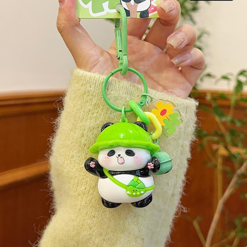 Creative Cartoon Panda Keychain Cute Key Ring Hanging Accessories Bag Pendants  Small Gifts