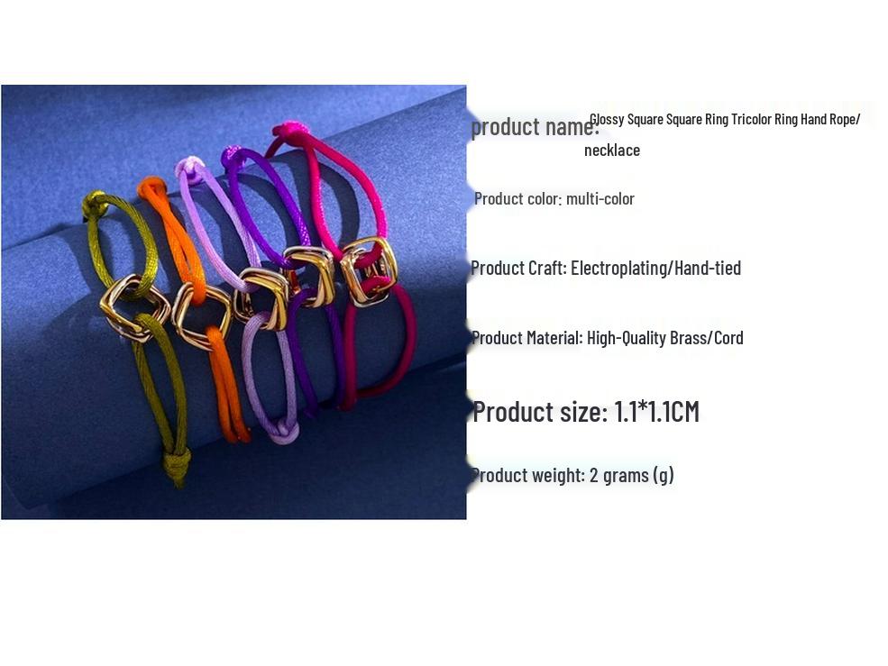 Плетеный вручную трехрядный цветной браслет: Подарок в стиле «Счастливая пара» на Новый год