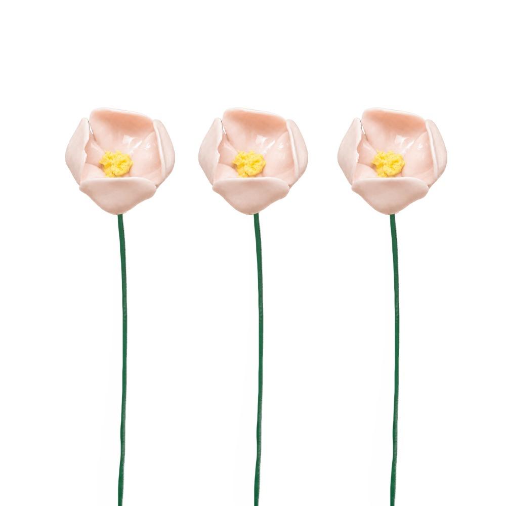 3Pcs Ceramic Bee Butterfly Water Dispenser Flower-Shaped Artificial Flower Indoor Outdoor