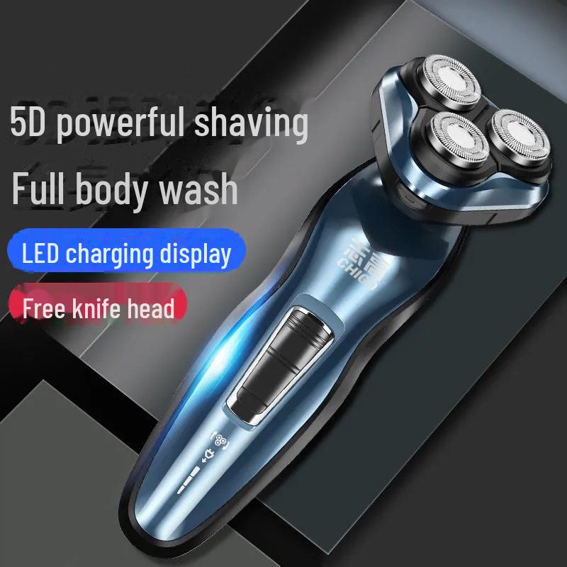 Chigo Smart Men's Three-Blade Rechargeable Shaver - Fully Washable Beard Trimmer