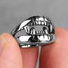 Stainless Steel Men Rings Devil Mouth Teeth Punk Rock Personality for Biker Male Boyfriend Jewelry Creativity Gift