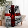 Плед Liverpool F.C. - Мягкий и Удобный, для Спальни, Путешествий, Дивана, Домашнего Декора - Подарок на День Рождения, Рождество для Друга
