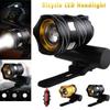 Лучшие фонари для горного велосипеда с функцией вспышки для ночной езды, супер яркий, со свободным зумом, водонепроницаемый T6 светодиодный велосипедный фонарь, перезаряжаемый через USB велосипед