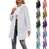 Women's Open Front Cardigan Sleeve Cable Knit Cardigan Sweater Outwear With Pockets