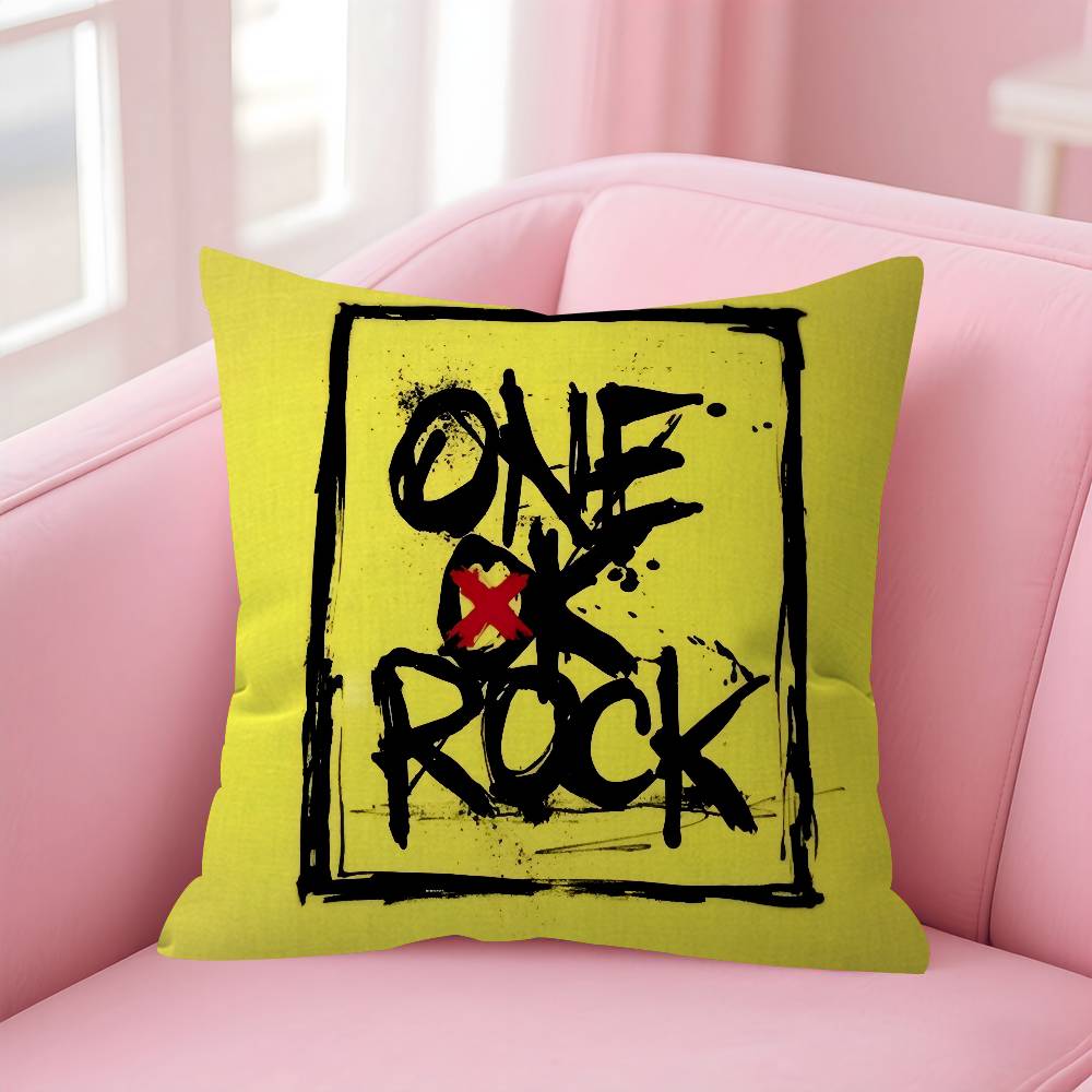 Подушка с логотипом One Ok Rock Чехол для подушки Декор Подушка Декорация Праздничный Декораци