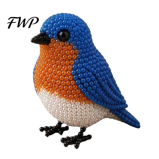 Kids Bead Kit DIY Bird Beading Kit, 3D Animal Craft with Colorful Beads Beginner Set Accessories, Cute Beaded Project for Adults And Teens Creative