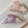 Barrette Bow Hair Claw Ballet Acetic Acid Shark Clip Sweet Zircon Hairpin  Travel