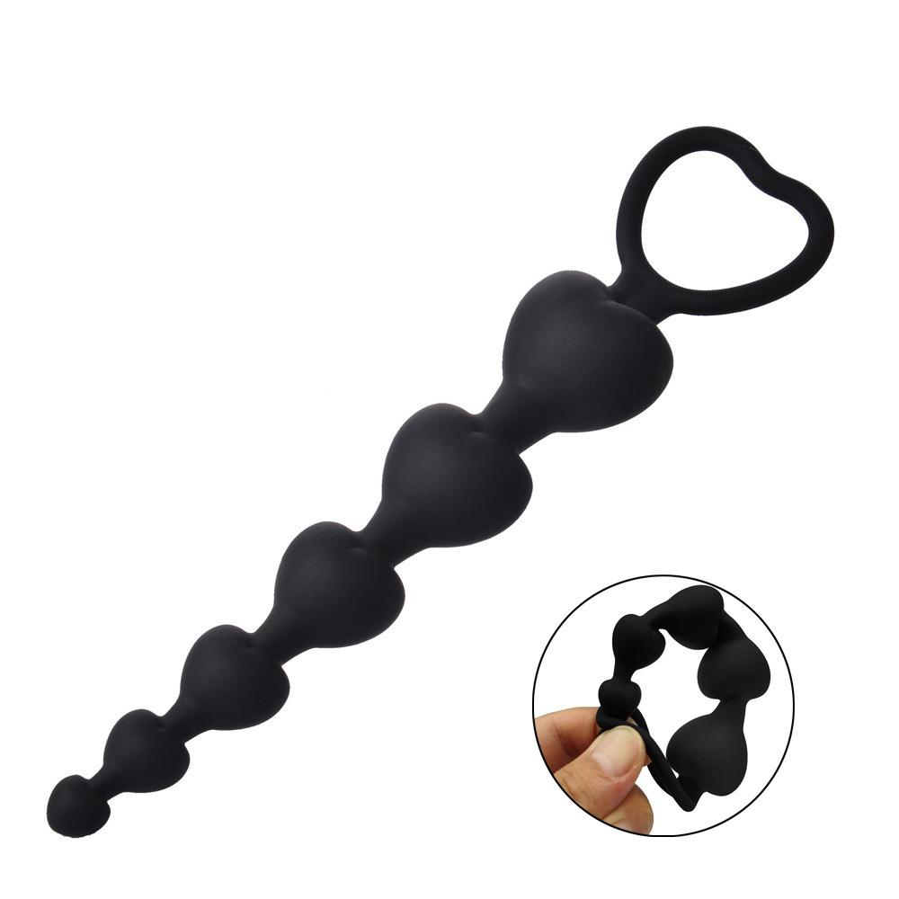 Heart-Shaped Silicone Beads for Men and Women Sex Product Sex Product GAY Couple Anal Masturbation Device Adult Sex Product