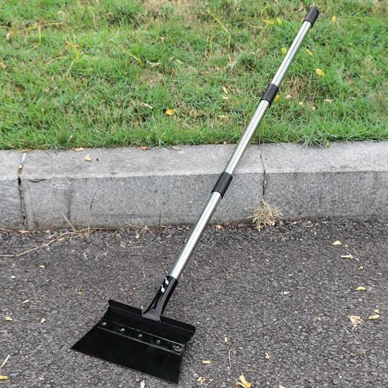 Скребок для льда на подъездной дорожке, плоская лопата со съемной длинной ручкой, прочная лопата для уборки, удаление сорняков для сада, тротуара, пола, льда, снега