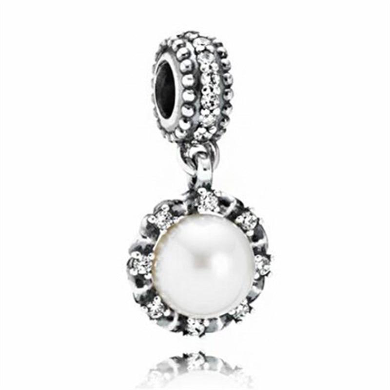 Crystal Simulate Pearl Heart Flower Beads For Women Bracelets And Bracelets DIY Jewelry