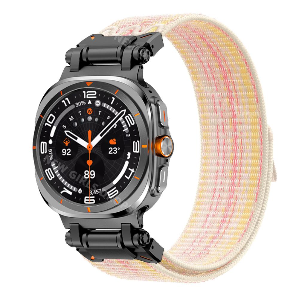 Спортивный нейлоновый ремешок-петля для Samsung Galaxy Watch Ultra 47 мм Мужской ремешок для SAMSUNG GALAXY WATCH 7 ULTRA 47 мм Браслет без зазоров