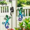 3 шт. акриловые гекконы, украшения стен, домашний офис, гостиная, крытый и открытый сад, настенное искусство, железное подвесное красочное украшение в виде ящерицы, подвеска на Рождество