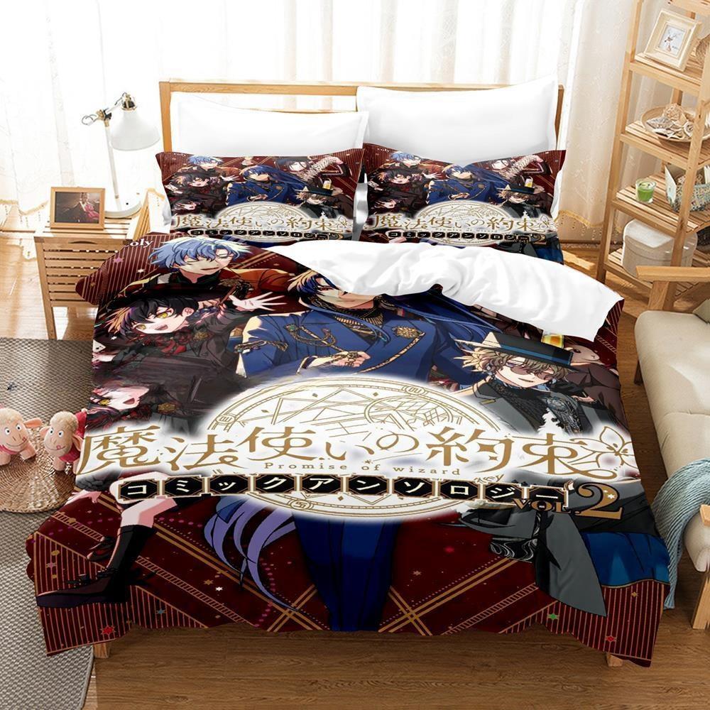 New Game Promise of Wizard Bedding Set Duvet Cover Comforter King Queen Twin Size Boys Girl Adult
