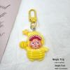 Starman Large Cute Cartoon Keychain Pendant - Creative Backpack Charm Cream Glue Accessory