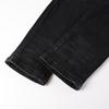Men's Broken Jeans Patch Jeans High Street Tide Men Slim Small Leg Trousers Jeans Black Jeans