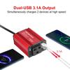 Автомобильное зарядное устройство Адаптер питания с 2 USB-портами для зарядки автомобиля Пиковая мощность 300 Вт Преобразователь напряжения 12 В в 220 В Инвертор мощности 150 Вт