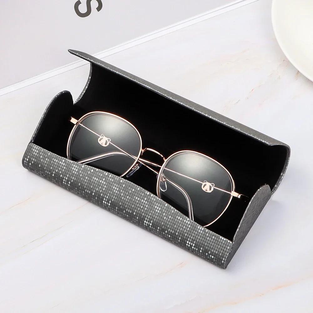 Fashion Pressure Resistant Portable Glasses Case Waterproof Retro Shiny Myopia Glasses Case Eye Storage Box Sunglasses Box