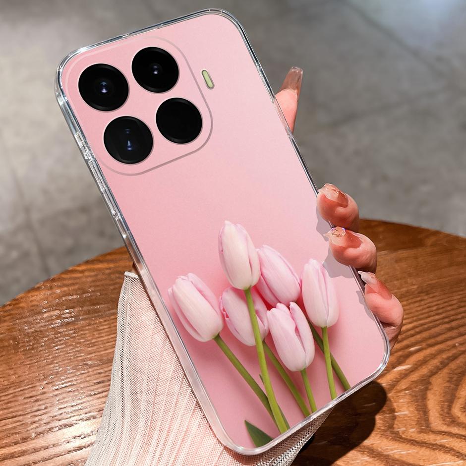 Чехол Для Xiaomi17T 17Ultra Красивый Цветок Астронавт Защита от Отпечатков Пальцев Прозрачный Чехол Для Xiaomi 17T 17 Ultra Coque Funda