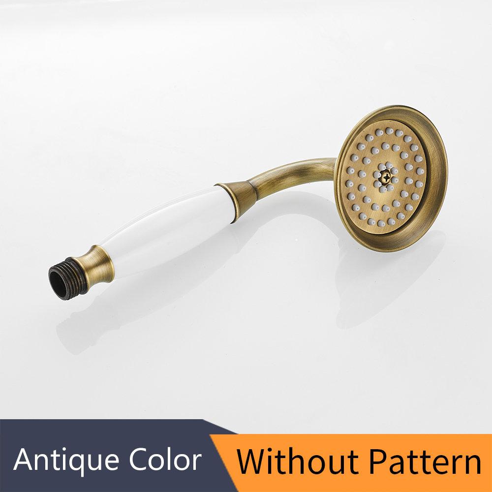Душевые лейки, антикварная ванная комната, ручной душ-распылитель с роскошной керамической ванной, круглый смеситель для душа с эффектом дождя HJ0527K