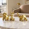 Easy Maintenance Statue Nordic Animal Statue, Gold Elephant Monkey Rabbit Figurines, Luxury Water-rinseable Decor Desk for Bookshelf, Living