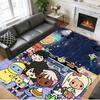 Anti‑Slip Crystal Velvet Floor Rug, Toca Boca World Design Carpet for Indoor Living Bedroom Home Decoration