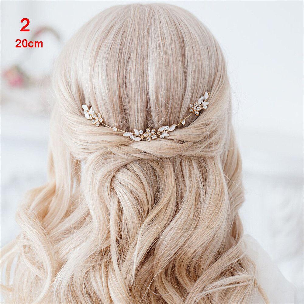 Wedding Decoration Handmade Hair Ornament Crystal Headband Tiara Jewelry Bridal Hairpin Hair Pins