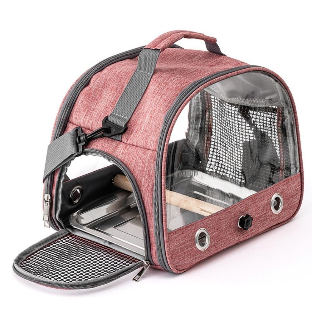 Rabbit Bird Travel Carrier Hamster Parrots Takeaway Bag New Stainless Steel Tray