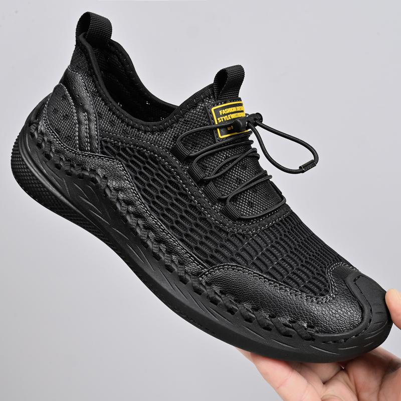 Летние мужские повседневные сетчатые кроссовки, удобная обувь больших размеров, лоферы, дышащая обувь для вождения
