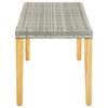 Garden Bench 80 cm Poly Rattan Gray