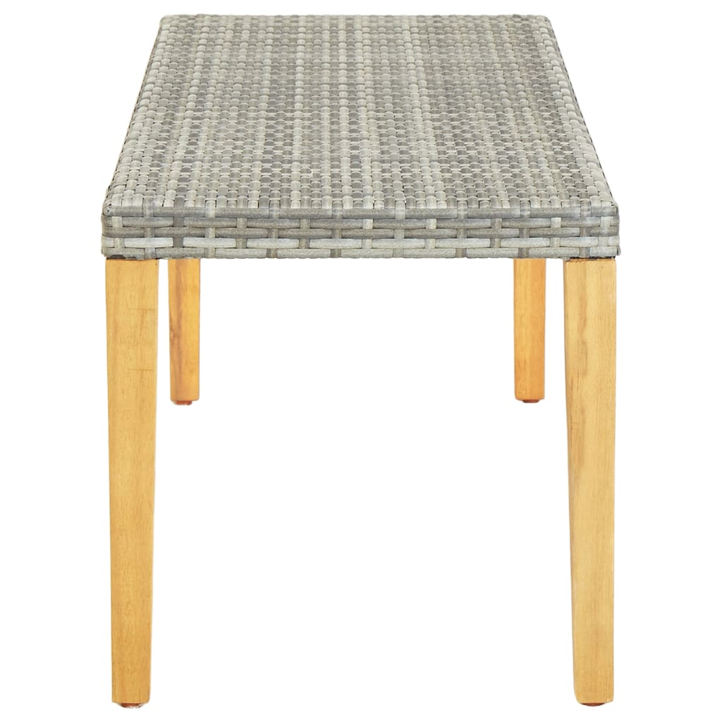 Garden Bench 80 cm Poly Rattan Gray