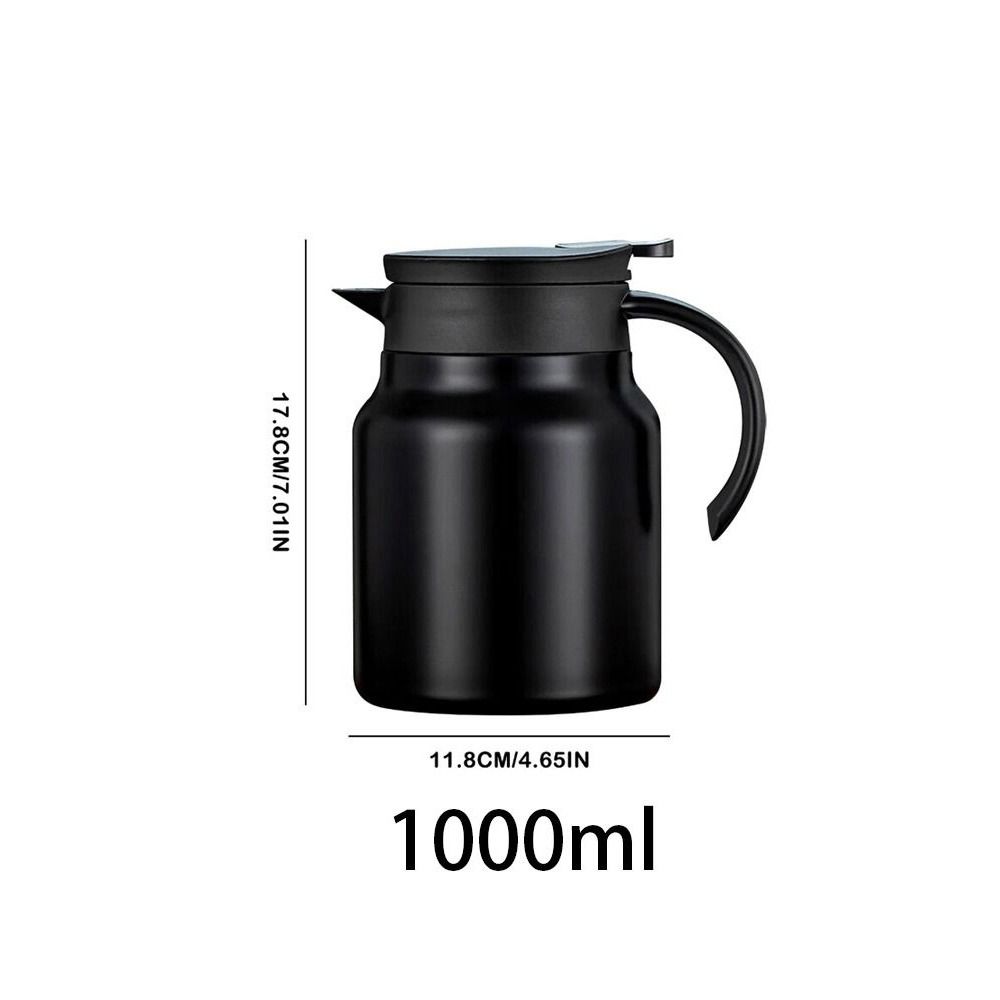 1000ml Coffee Pot Stainless Steel Tea Pot Portable Stewing Teapot for Home Use