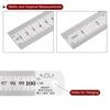 HARFINGTON 2-Piece Stainless Steel Ruler, 100cm/40" Long x 1/25" Thick x 1-1/7" Wide, Metric Straight Edge Measuring Tool for Woodworking, Painting, a