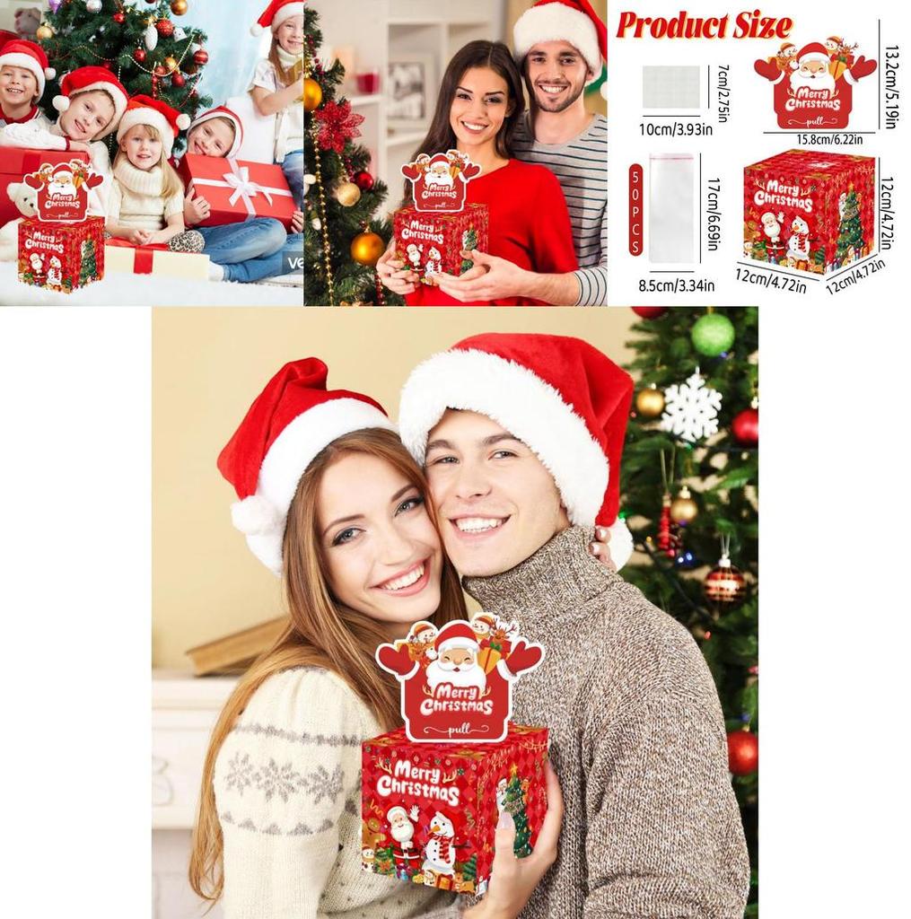 Santa Christmas Money Box With Red Paper Material For Festive Home Decor And Celebrations