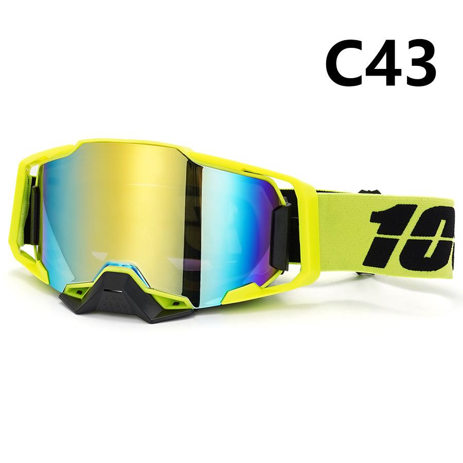 New100%100% Motorcycle Goggles Outdoor Riding Windproof and Sandproof Motorcycle Helmet Protective Glasses