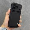 Кошелек с отделениями для карт, чехол для телефона For iPhone 17 Air 11 12 13 14 15 Plus 16 17 Pro Max, противоударный, мягкий, матовый, силиконовая задняя крышка