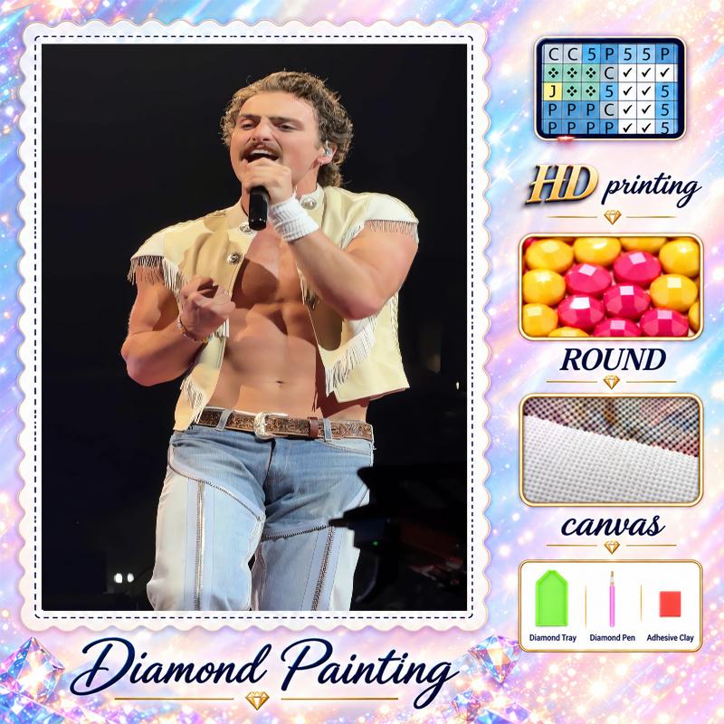 Benson Boone Diamond Painting Kit 5D Full Drill DIY Diamond Mosaic Wall Art Home Decor