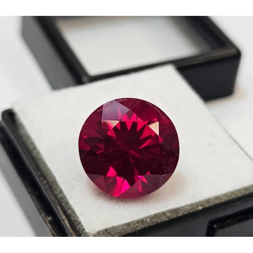 Stunning Red Zircon For Making Ring Round Cut 9-10 Ct Certified Loose Gemstone