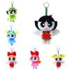 The Powerpuff Girls Blossom Raincoat Plush Toy Backpack Keychain Cartoon Pendant