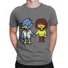 Deltarune бердли и крис Смешная Хлопковая Футболка 100% deltarune Топы Футболки Для Унисекса