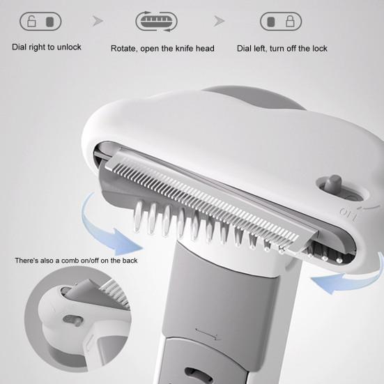 Щетка для собак 3 в 1 для удаления линьки и распутывания шерсти домашних животных, расческа для ухода за шерстью, распутывание колтунов и удаление узлов у кошек, собак, кроликов