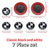 Universal Base Black White Badge Set for BMW 7Pcs 68mm 56mm 82mm 74mm  Hood Trunk Wheel Steering Logo 7Pcs 2-Pin 3-Pin Clips Kit GX9