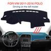 Коврик для приборной панели для POLO GTI POLO R 2011-2016, черный ковер, накладка на приборную панель автомобиля, автомобильные аксессуары