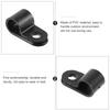 100 Pcs Wire Nylon R-type Cord Clip Organizer Holders for Cords Self-tapping Mounting Management Clips Telephone Cable Travel