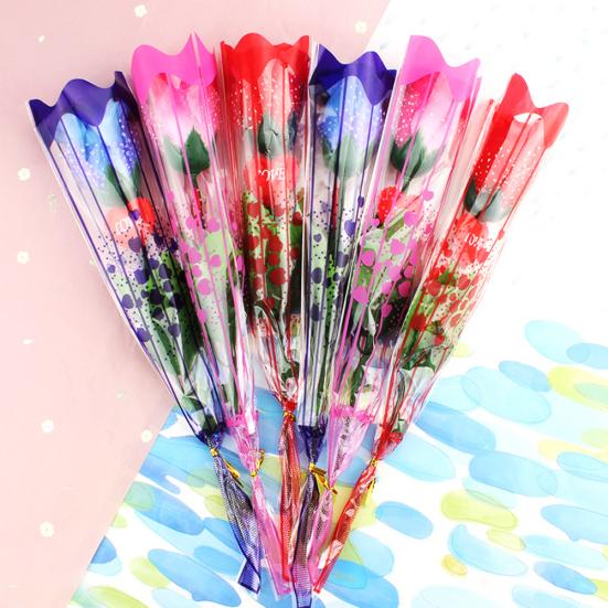 1Pc Glow In Dark LED Light Artificial Rose Flower Girl Romantic Gift Holiday Toy