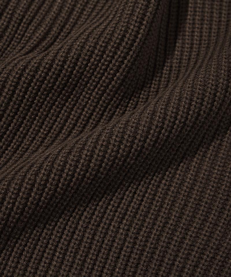 Двусторонняя вязаная кофта Nodu Varsity на молнии [Коричневый]