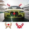 Red Nose Christmas Auto Exterior Decor Creative Car Reindeer Antler Kit Exterior Accessories