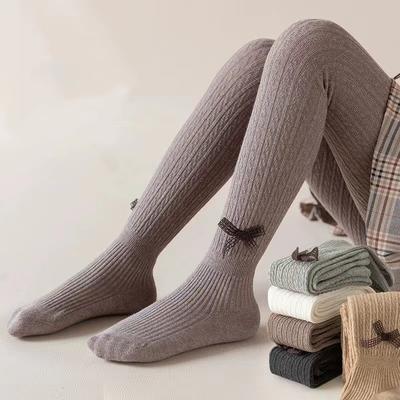 Колготки для девочек, детская одежда, весна-осень, бант, дизайн, детские колготки для девочек, чулки, леггинсы для малышей, возраст 1-10 лет